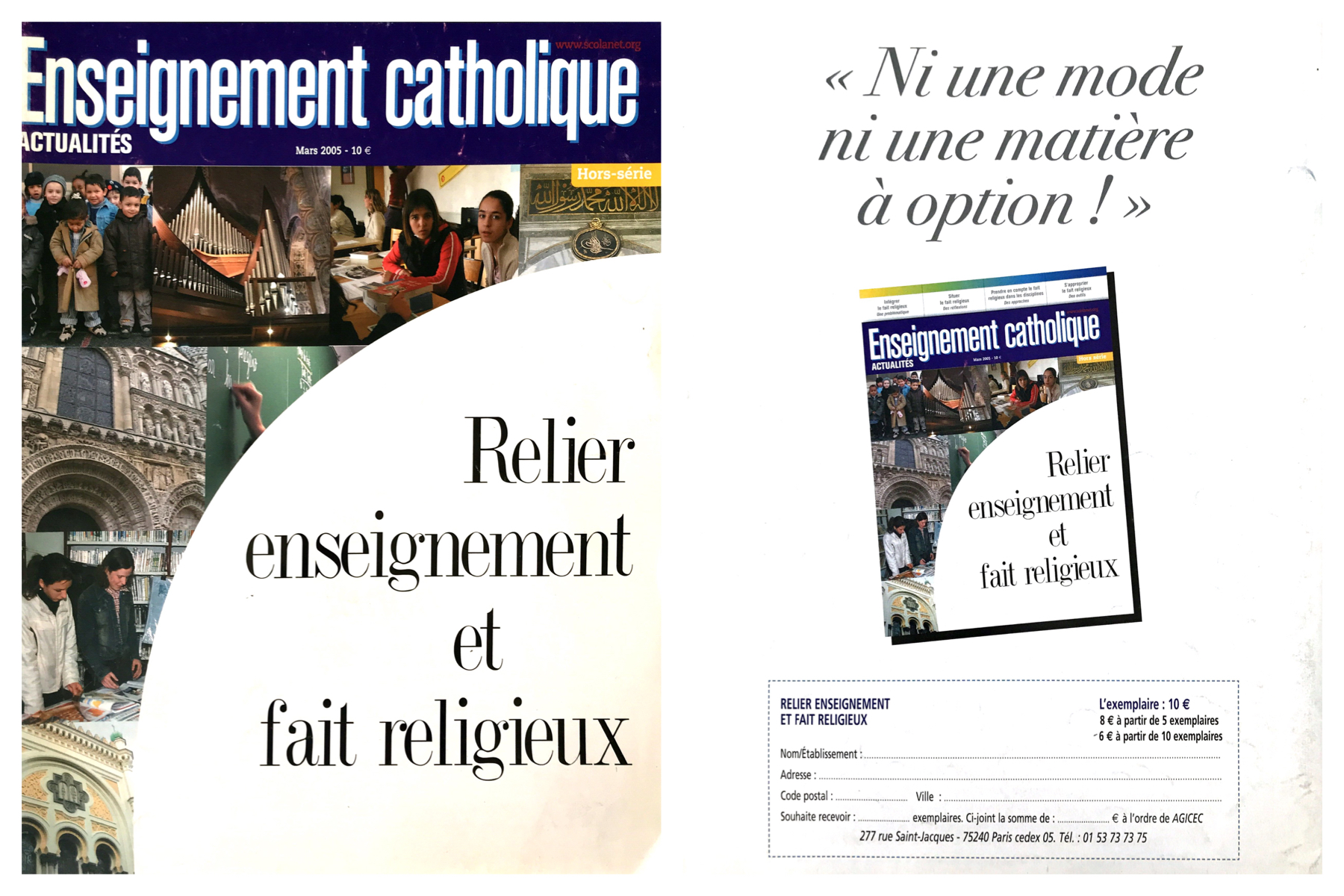 Enseignement catholique Actualités, Relier enseignement et fait